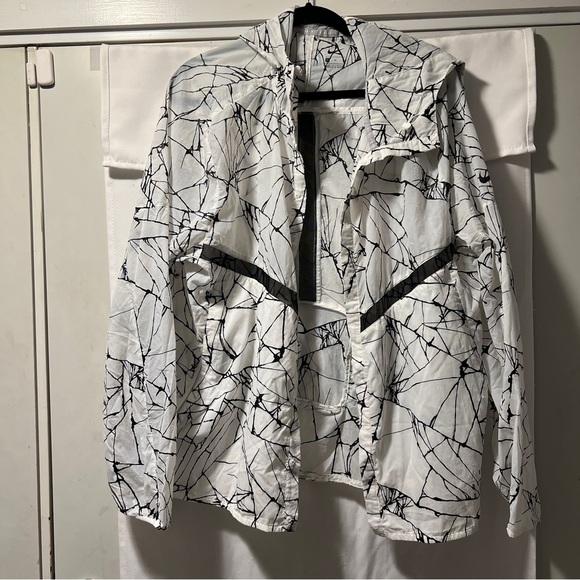 Nike Windrunner Track Running Jacket White / Black Medium Packable - Picture 3 of 11